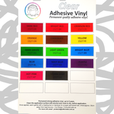 Clear Adhesive Vinyl - Dark Red