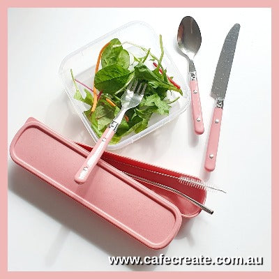 Re-usable Blank Metal Cutlery - Pink