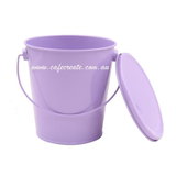 Bucket with Lid Pastel Metal  Set of 24