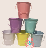 * BUDGET * Pastel Metal Bucket Set of 24