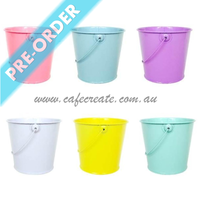 * BUDGET * Pastel Metal Bucket Set of 24