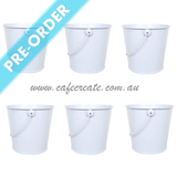 PRE-ORDER *PREMIUM* White Metal Bucket Set of 24