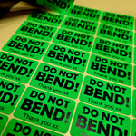 Do Not Bend stickers 36