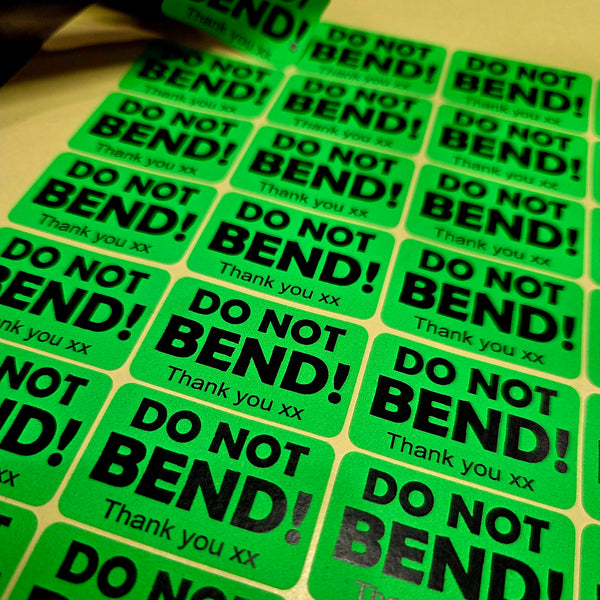 Do Not Bend stickers 36