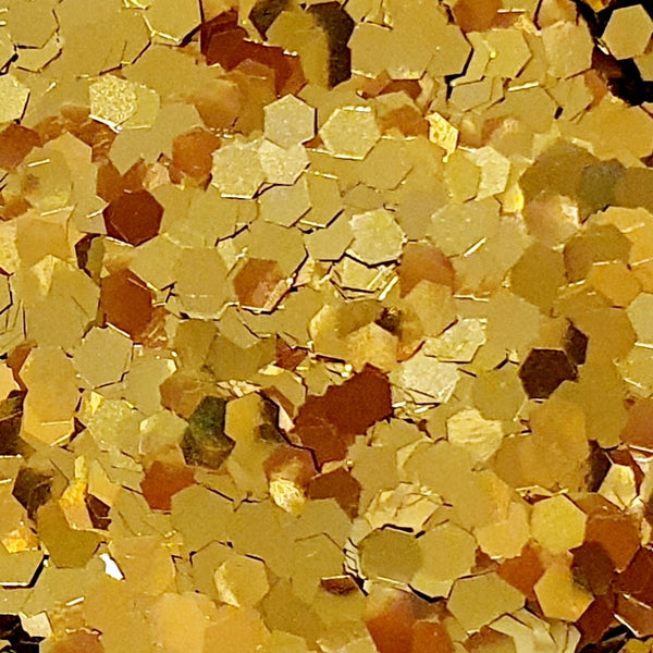 Glitter Chunky - Gold 3mm Hex