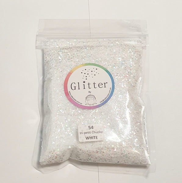 Glitter Diamonds- Chunky 54 White