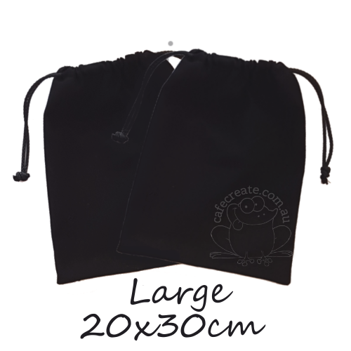 Black Calico Bag Large - 10 pack