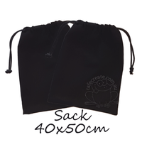 Black Calico Bag Sack - 10 Pack