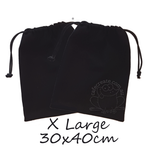 Calico Blank Extra Large Drawstring Bag - BLACK