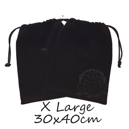 Black Calico Bag XLarge - 10 Pack