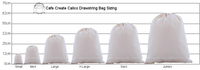 Calico Blank BLACK Extra Large Drawstring Bag