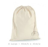 Calico Blank Extra Large Drawstring Bag - NATURAL