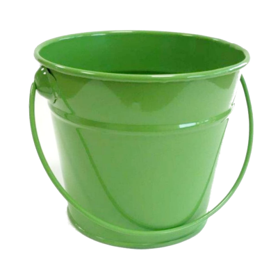 Round Tin Bucket Small - Green