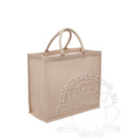 Medium Natural Jute Tote 2 handle