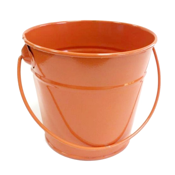 Round Tin Bucket Small - Orange