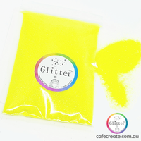 yellow iridescent ultra fine glitter 100g 
