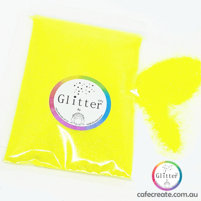 yellow iridescent ultra fine glitter 100g 
