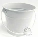 Round Tin Bucket Small - White